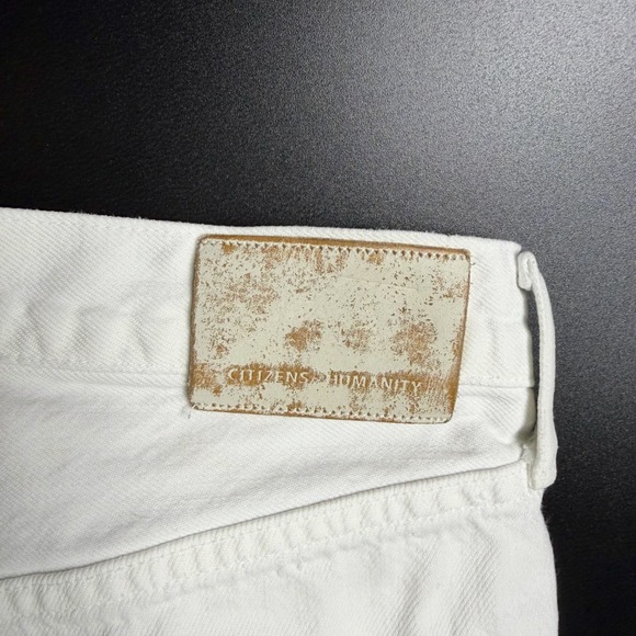 Citizens of Humanity Marlow Vintage Shorts White Denim Button Fly Women's Sz 26 - Picture 10 of 12